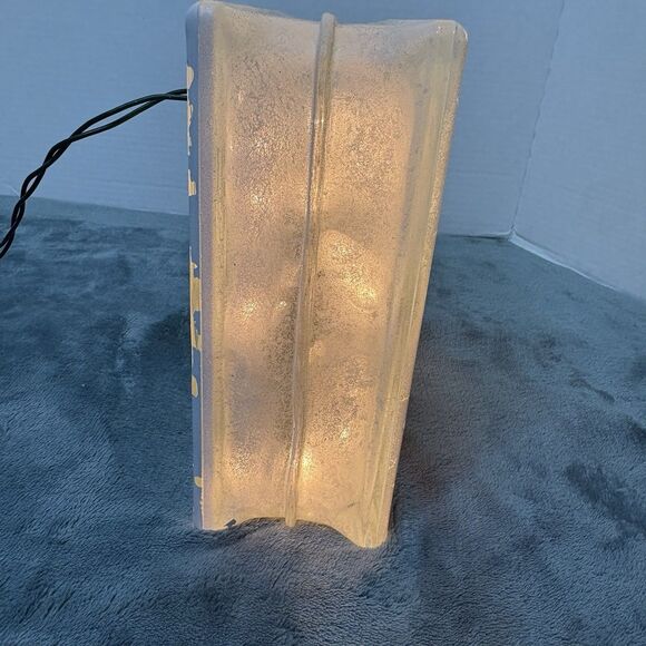 Christmas Holiday Decor Heavy Glass Light Up Let It Snow Snowman - Picture 5 of 9